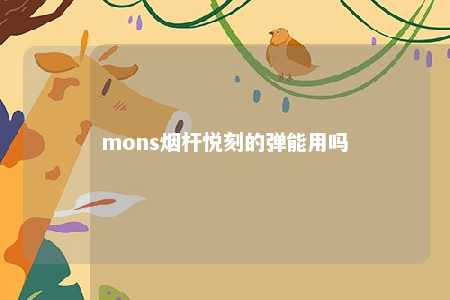 mons烟杆悦刻的弹能用吗